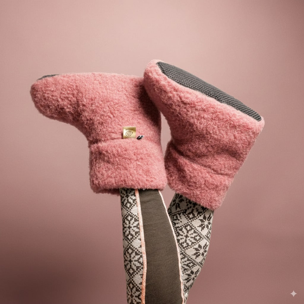 Alaska Wool Slippers Pink